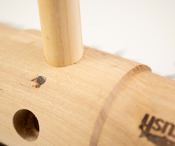 Traditional Wooden Yard Broom With Handle - Stiff